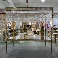 Ensemble de table à manger élégante en verre trempé, chaises et tables personnalisées pour mariage, salle de banquet, hôtel, décoration d'événements