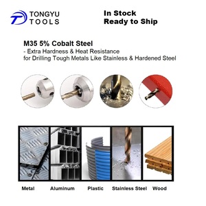 In Stock 1/16&quot; to 1/2&quot; M35 Cobalt Alloy Steel Drill <strong>Bit</strong>, Heavy Duty HSS Co5% 135 Split Point for Stainless Steel Hard Metal - Product Image 2