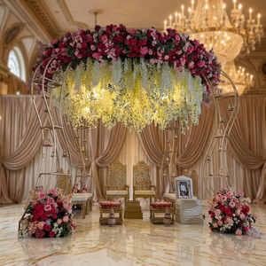 Backdrop Stand Iron Wedding Event Party /Wedding <b>Frame</b> <b>Arch</b> /Golden Wedding <b>Frame</b> Iron Wedding <b>Arch</b> for Hotel Banquet Decoration - Product Image 1