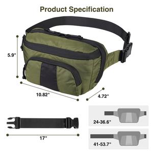 Grande sacoche de ceinture tactique pour homme, sac banane avec ceinture réglable, pour l'entraînement, les voyages, la course à pied, la randonnée - Product Image 2