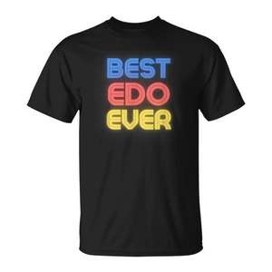 Camiseta Personalizada Best Edo Ever, Cuello Redondo, Manga Corta, Unisex, para Adultos, Camiseta Promocional con Impresión Digital - Product Image 1