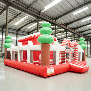 Château gonflable de Noël festif pour enfants avec maison de rebond gonflable et décorations de fête pour la <span class=keywords><strong>saison</strong></span> des fêtes - Product Image 1