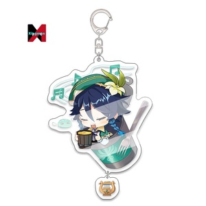 XM jeu Raiden Shogun Tartaglia <span class=keywords><strong>Morax</strong></span> HUTAO XIAO Scaramouche porte-clés pendentif dessin animé Genshined Impact acrylique porte-clés - Product Image 5
