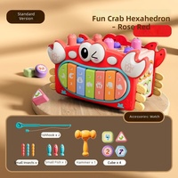 Clavier musical multifonctionnel éducatif en forme de crabe à six faces, cadeau jouet pour enfants