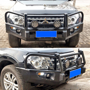 Nouveau pare-buffle avant pour pick-up 4x4 Mitsubishi PAJERO V93/<span class=keywords><strong>97</strong></span> en acier noir poli finition chrome - Product Image 2