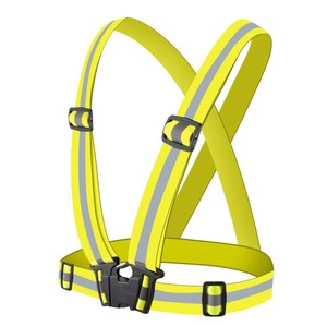 Gilet riflettente con cinghie regolabili per la corsa notturna e la guida, gilet riflettente di sicurezza stradale con elastico - Product Image 4