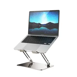 The new listing multi-Angle adjustable metal laptop riser stand carbon steel foldable laptop mount stand for office use