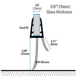 <span class=keywords><strong>Joint</strong></span> de jambage à <span class=keywords><strong>angle</strong></span> en L transparent multi-usages CRL pour verre de 1/4 "à 1/2" - Product Image 2