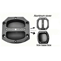 Haut-parleur professionnel en aluminium avec poignée octogonale 148/143, accessoires pour haut-parleur de scène, couvercle en aluminium mat, boîte à fond en fer
