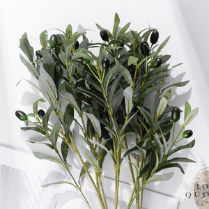 Fabricante Mayorista de Ramas de Olivo Artificiales de 30cm-100cm, Ramo de Espuma Plástica con Hojas Verdes y Frutos, Accesorios para Fotografía - Product Image 1
