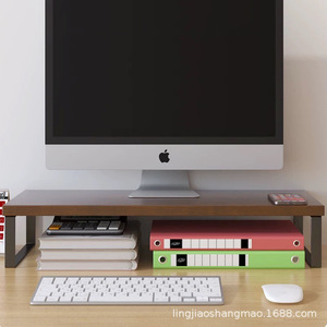 <b>Desktop</b> Computer Riser Stand Monitor Lift <b>Shelf</b> Office Desk Storage Rack Rectangle Standing Type Single Layer Organizer - Product Image 1