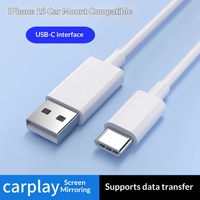 Câble de charge rapide USB-A vers USB-C pour iPhone 15/16 avec CarPlay et transfert de données pour téléphone portable
