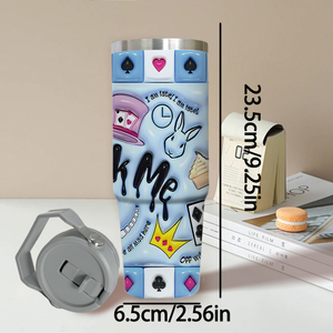 Gobelet isotherme portable en acier inoxydable durable de 30 oz, motif Anime Cheshire Cat Mad Hatter, livraison gratuite aux États-Unis - Product Image 3
