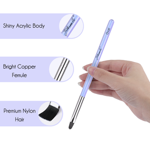 <span class=keywords><strong>Vente</strong></span> chaude Brosse à ongles multifonctionnelle professionnelle pour la beauté des ongles, fournisseur <span class=keywords><strong>de</strong></span> produits pour les ongles, manche en acrylique bleu, poils en nylon, 5 pièces - Product Image 2