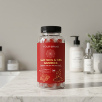 Bonbons gélifiés moelleux aux saveurs de fruits premium avec mélange botanique, emballage en conteneur scellé pour une utilisation quotidienne pratique.