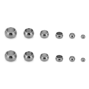 100pcs/bag Stainless Steel Positioning Crimp <b>Bead</b> Clip Flat Fixed <b>Bead</b> Necklace Bracelet DIY <b>Bead</b> Accessories - Product Image 1