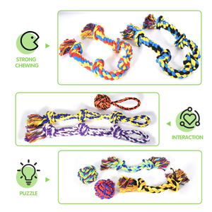 Juguete de Cuerda de Algodón para Perros, Producto Nuevo de Fábrica, Suministros para Mascotas, Duradero, para Limpieza de Dientes - Product Image 2