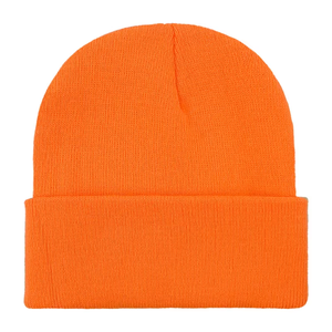 Bán Buôn Tùy Chỉnh Người Đàn Ông Phụ Nữ Ấm Dệt Kim Acrylic Mùa Đông Beanie Với Dệt Vá Logo - Product Image 2