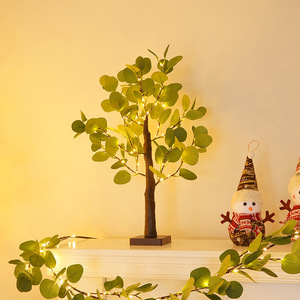 Lumière LED en forme de feuille d'eucalyptus, blanc chaud, décoration de Noël intérieure, éclairage paysager, décoration de fête à domicile SJ-SD053 - Product Image 1