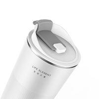 Mug à café électrique portable en acier inoxydable de 350 ml, alimenté par batterie, avec contrôle électronique de la température, isolation thermique de 12 à 24 heures pour