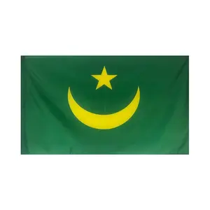 热销国家旗帜准备运送定制标志高品质毛里塔尼亚国旗促销毛里塔尼国旗
