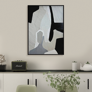 Commercio all'ingrosso astratto latte e caffè dipinto a olio fatto a mano per la decorazione del soggiorno - Product Image 5