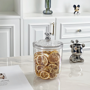 Tarro sellado transparente con asa de oso Tapa hermética Productos secos Nueces Grano <span class=keywords><strong>Cereal</strong></span> Condimento Hoja Contenedor Caja de almacenamiento Gran capacidad - Product Image 2