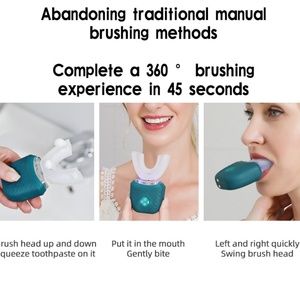 Cepillo de Dientes Inalámbrico Sónico en Forma de U, 360 Grados, Luz Ultrasonica para Blanqueamiento Dental, Cepillo de Dientes Eléctrico Automático de Silicona para Adultos - Product Image 6