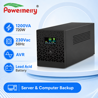 Mini UPS Monofásico de 1200VA 720W, 230Vac 50Hz, AVR, Batería de Plomo-Ácido para Hogar, Oficina, Servidor y Respaldo de Computadora, Uso Diario Seguro