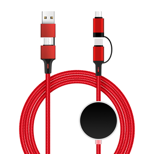 Cavo di Ricarica LED Promozionale con Logo Personalizzato 100cm 6-in-1 Cavo USB Luminoso per Dispositivi Mobili 8Pin <span class=keywords><strong>L</strong></span> e USB-<span class=keywords><strong>C</strong></span> - Product Image 2