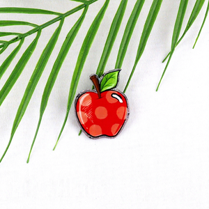 Accesorios al por mayor: Charms de resina con reverso plano, de acrílico con purpurina, insignias, carretes y pegatinas de acrílico con reverso plano con diseño de manzana para profesores, para manualidades. - Product Image 2