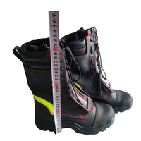 Protection des orteils en acier de qualité supérieure et semelles antidérapantes Bottes structurelles en cuir anti-incendie pour pompiers professionnels