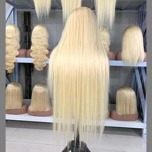 Pelucas brasileñas Remy al por mayor con encaje frontal, rubias 613, lisas como hueso, HD, pre-arrancadas, con cabello de bebé, pequeñas, sin pegamento, para mujer negra - Product Image 3