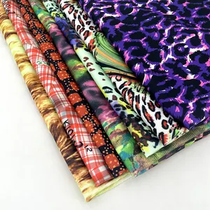 Fashion digital leopard Abstract custom neon geometric letter printing knitted cashmere fabric for scarf