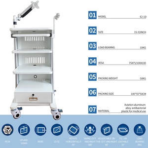 Bệnh Viện Y tế nội soi Xe đẩy bệnh viện thiết bị giỏ hàng màn hình khung <span class=keywords><strong>c</strong></span>ánh tay nội soi khớp/nội soi ổ bụng xe đẩy - Product Image 3