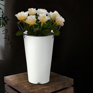 2022 nouveau Design populaire jardin extérieur décoratif blanc grand Pot de fleur Vases seau gros conteneur emballage/emballage cadeau - Product Image 1