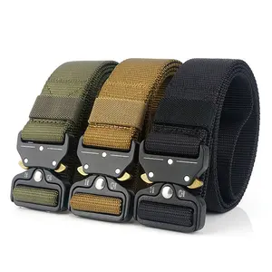 Ceinture tactique en Nylon pour hommes, boucle à dégagement rapide et Durable, vente en gros