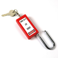 NT-S38LA Cadenas de sécurité à anse de 38 mm en acier inoxydable et nylon, marque WZNT, certifié CE/ISO, pour usage industriel, déverrouillage par clé