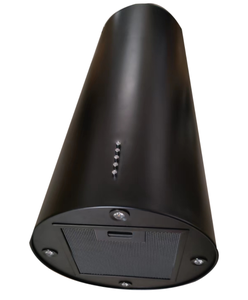 شفاط مطبخ جزيرة دائري باللون الأسود للمطابخ المفتوحة، شفاط معلق بالسقف بتصميم مدخنة علوية عمودية صامتة لشفط الأبخرة، أدوات طهي - Product Image 1