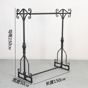 Estante de ropa de pie de metal de un solo nivel, soporte de exhibición para ropa - Product Image 6