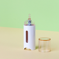 Flacon de crème pour les yeux Dalica Packaging ABS-PETG avec pompe sans air, finition dorée, design blanc luxueux et fenêtre de visualisation