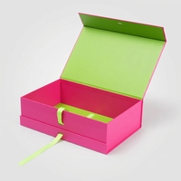 Boîte cadeau en papier rigide pliable magnétique avec doublure en éponge, taille personnalisée, impression multicolore pour vêtements, chaussures et cosmétiques
