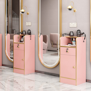 Modern Multifunctional Pink Hairdressing Cabinet Salon <b>Trolley</b> Hair Salon Storage Rack Hair Cutting Perm Dyeing Barber Shop - Product Image 6