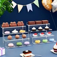 Présentoir de buffet en acrylique, 1 à 5 couches, grand support transparent pour cupcakes, présentoir de parfum, support de figurine à dessert de fête, élégant