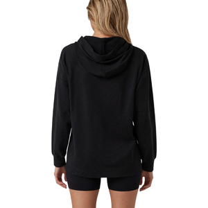 ผู้ผลิตเสื้อผ้า รับผลิตเสื้อฮู้ดดี้แขนยาวทรงโอเวอร์ไซส์ ผ้าฝ้าย 100% แบบเรียบ สำหรับผู้หญิง - Product Image 6