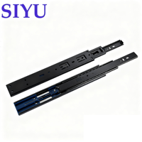 Glissière de tiroir SIYU à fermeture amortie avec deux ressorts, extension complète, à billes, 45 mm