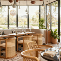 Chinesische Bäckerei Café Sitzbank Sitzecke Sofa Moderne Kommerzielle Café-Holz-Esstische und -Stühle Restaurant-Möbel