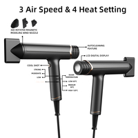 Sèche-cheveux professionnel à étiquette privée personnalisée, 1200W, technologie ionique, séchage rapide, moteur BLDC, sèche-cheveux haute vitesse