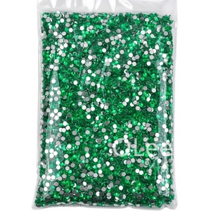 OLeeya Strass non thermocollants à dos plat, vert pomme, vert Kelly, en vrac, pour accessoires, best-seller - Product Image 5