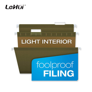 Livolo — <span class=keywords><strong>dossier</strong></span> de suspension en papier, lettres/légal/FC 3 à 1/2 pouces, extension, vert foncé, 11Pt, blanc/Kraft - Product Image 2